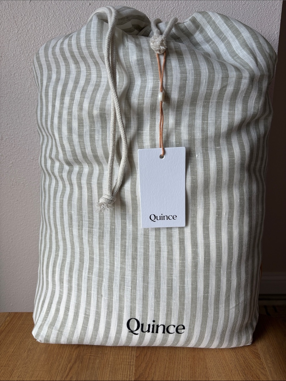 Quince Linen Willowleaf Stripe Queen Sheet Set - Picture 9 of 9